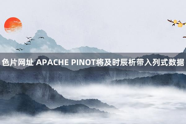 色片网址 APACHE PINOT将及时辰析带入列式数据