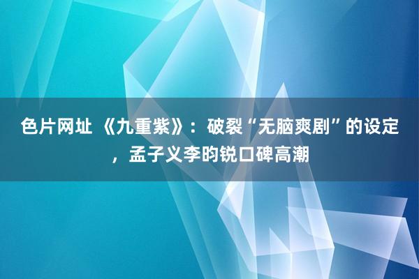 色片网址 《九重紫》：破裂“无脑爽剧”的设定，孟子义李昀锐口碑高潮