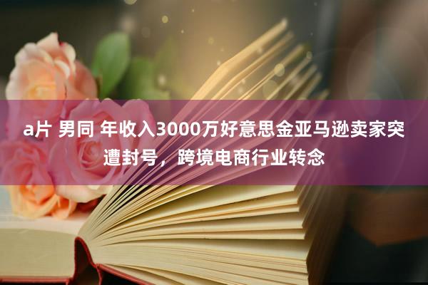 a片 男同 年收入3000万好意思金亚马逊卖家突遭封号，跨境电商行业转念