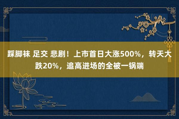 踩脚袜 足交 悲剧！上市首日大涨500%，转天大跌20%，追高进场的全被一锅端