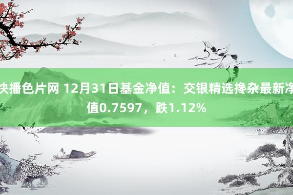 快播色片网 12月31日基金净值：交银精选搀杂最新净值0.7597，跌1.12%