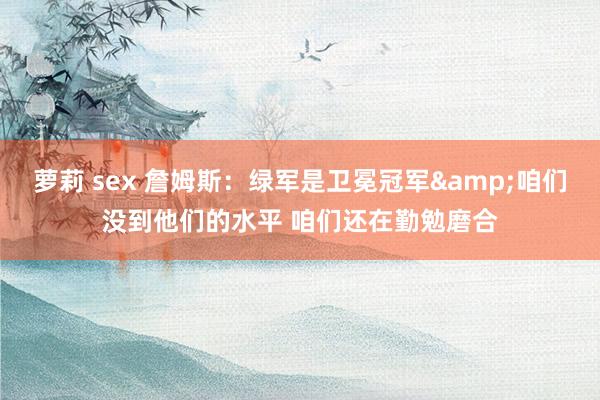 萝莉 sex 詹姆斯：绿军是卫冕冠军&咱们没到他们的水平 咱们还在勤勉磨合