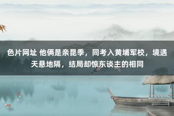 色片网址 他俩是亲昆季，同考入黄埔军校，境遇天悬地隔，结局却惊东谈主的相同